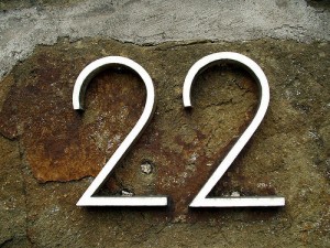 number 22 made of steel