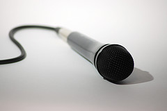 close up of microphone